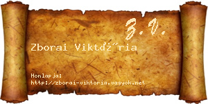 Zborai Viktória névjegykártya